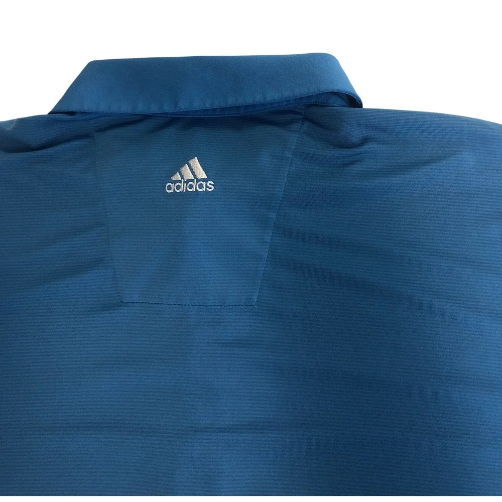 Adidas ClimaLite Men's XL Blue Golf Polo Shirt Short Sleeve Performance Athletic